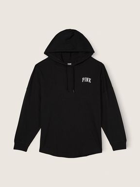 Pure Black Cotton Oversized Hooded T-Shirt