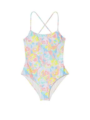 Camo Floral Blue Scoop Swimsuit