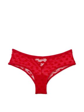 Lipstick Red Mesh Cheeky Knickers