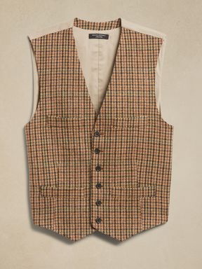 Banana Republic Brown Derby Suit Waistcoat
