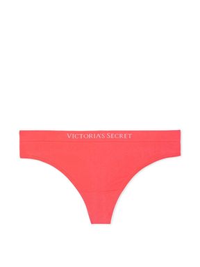 Coral Blaze Orange Seamless Thong Knickers
