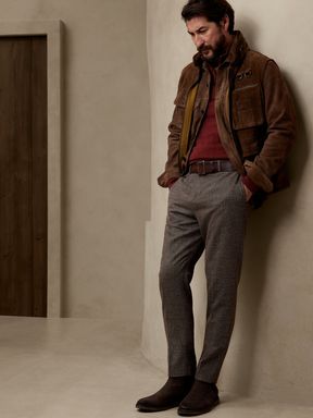 Banana Republic Grey Modena Tweed Suit Trousers