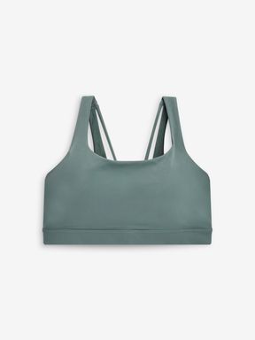 Athleta Green D-DD+ Cup Strappy Back Low Impact Sports Bra
