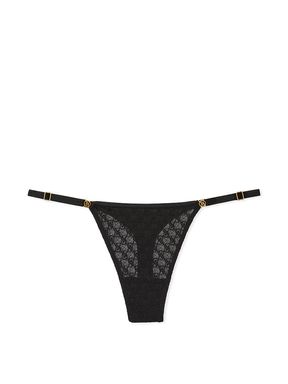 Black Lace Thong Icon Knickers