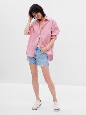 Pink Barbie Adult Organic Cotton Stripe Big Shirt