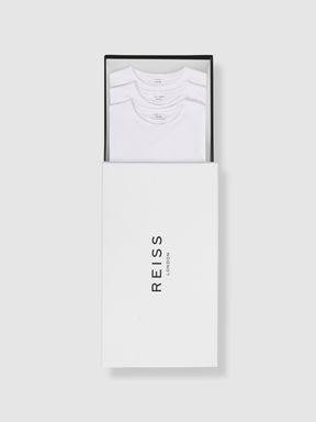 Three Pack Of Crew Neck T-shirts in White
