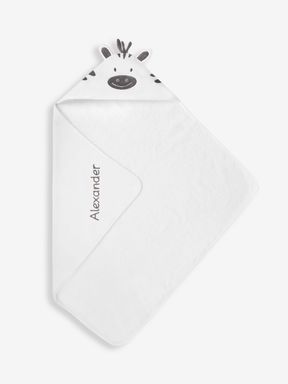 Personalised Zebra Hooded Towel