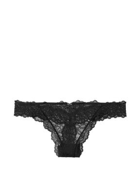 Black Lace Thong Knickers