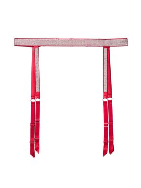 Lipstick Red Shine Strap Suspenders