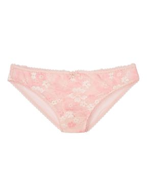 Purest Pink Lace Bikini Knickers