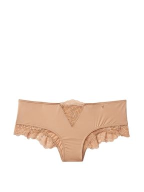 Sweet Praline Nude Lace Trim Thong Knickers