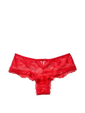 Lipstick Sheer Mesh  Lace Cutout Cheeky Joggery