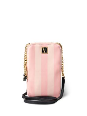 Pink Iconic Stripe Crossbody Phone Holder