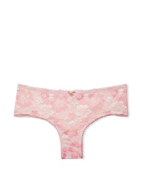 Purest Pink Crossdye Lace Front Cheeky Panty