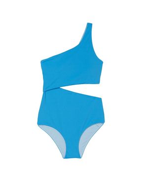 Capri Blue One Shoulder Swimsuit