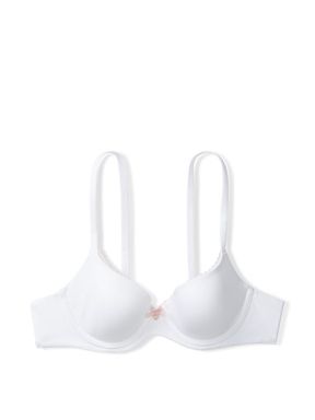 VS White Smooth Lightly Lined Demi Bra