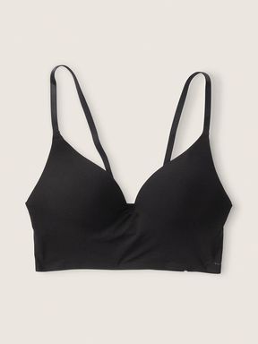 Pure Black Smooth Non Wired Push Up Bralette