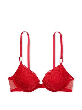 Lipstick Red Lace T-Shirt Push Up Bra