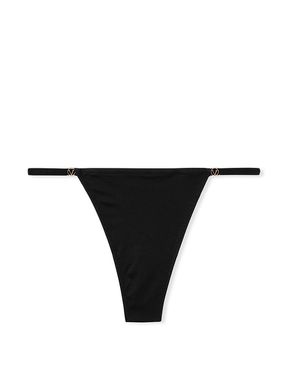 Black Smooth Thong Knickers