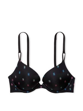 Black Rainbow Sexy Tee  PushUp Bra