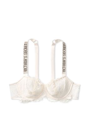 Coconut White Wicked Unlined Shine Strap Balconette Bra
