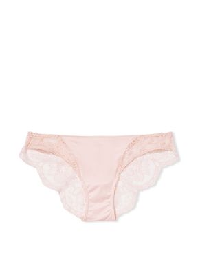 Purest Pink Lace Trim Cheeky Knickers