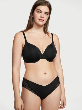 Black Lace No Show Hipster Knickers