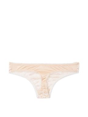 Champagne Nude Lace Thong Knickers