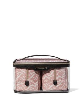 Black/Pink 3 in 1 Train Case