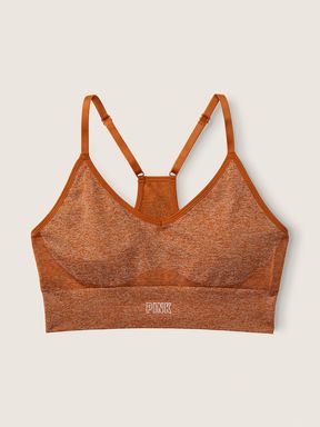 Cinnamon Spice Brown Seamless Racerback Lightly Lined Bra
