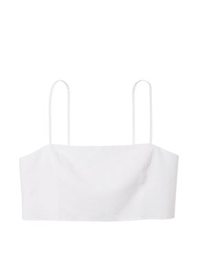 White Linen Crop Top