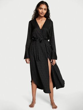 Black Logo Icon Maxi Robe