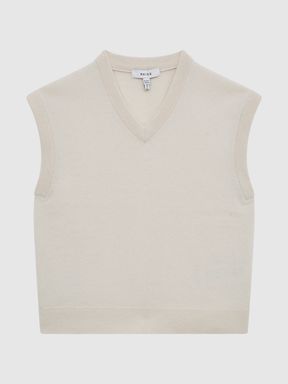 Wool Blend Knitted Vest