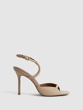Reiss Harper Leather Strappy Heels REISS