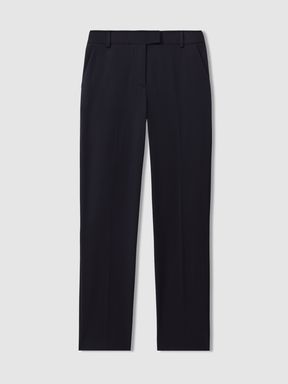 Petite Slim Fit Tailored Trousers in Navy