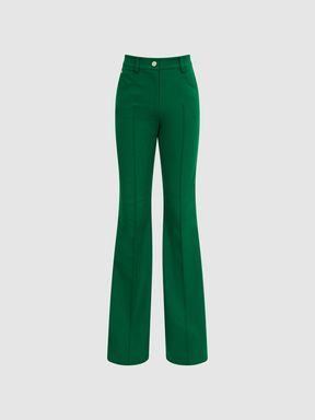 Reiss Navy Flo Petite Flared Trousers