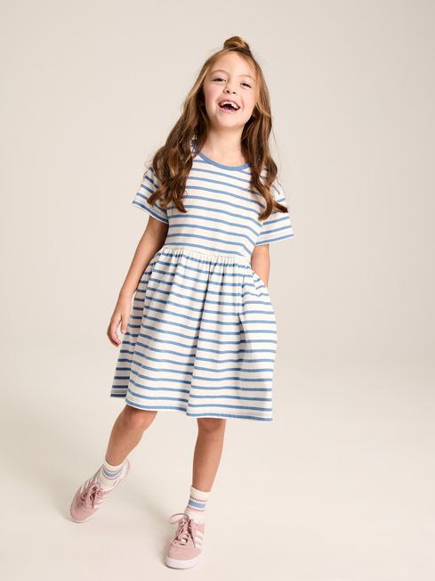 Buy Skye Blue Striped Jersey T-Shirt Dress from the Joules online shop