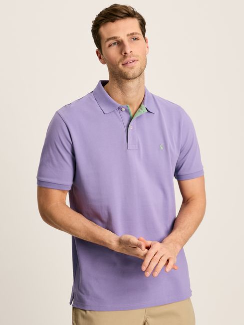 Buy Woody Purple Regular Fit Cotton Polo Shirt from the Joules online shop