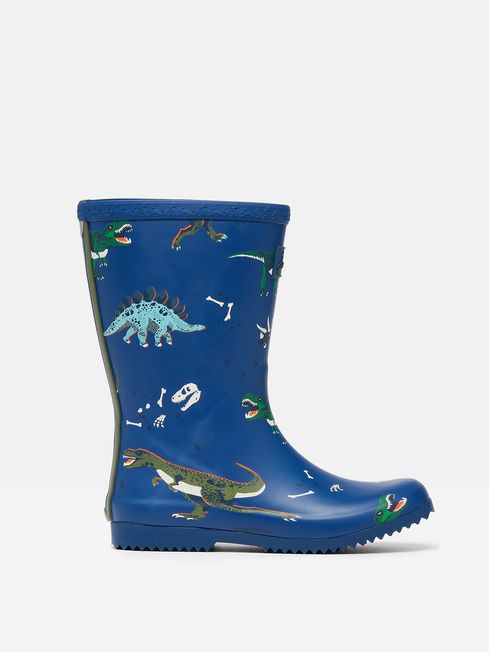 Buy Blue Roll Up Flexible Printed Wellies from the Joules online shop