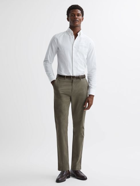 Reiss Pitch Slim Fit Washed Chinos - REISS