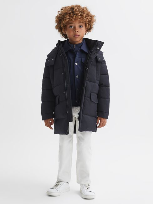 Reiss Isaac Quilted Hooded Coat - REISS