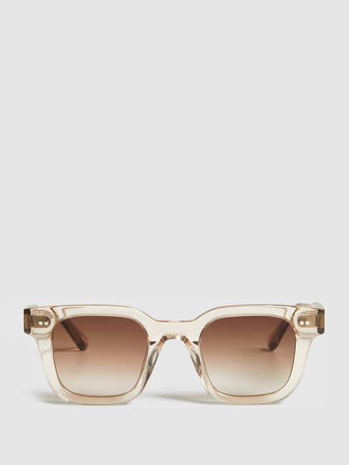 Chimi Square Frame Acetate Sunglasses in Ecru - REISS