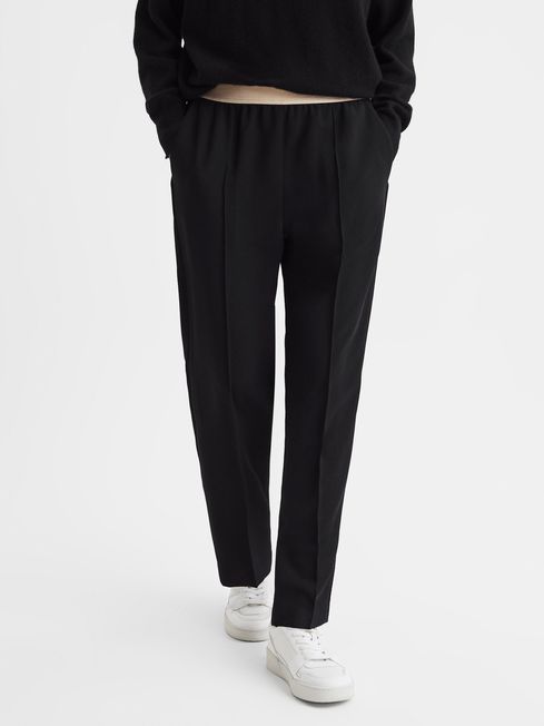 Reiss Iona Elasticated Waistband Tapered Trousers - REISS