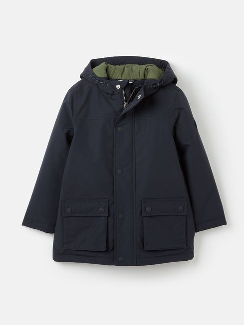 Buy Autumn Layworth Navy Blue Waterproof Coat With Hood from the Joules ...