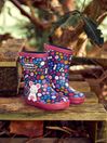 Navy Blue Woodland Mouse Bunny Wellies