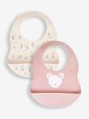 Ditsy Mouse 2-Pack Silicone Bib Set