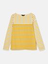 New Harbour Yellow/ Cream Boat Neck Breton Top