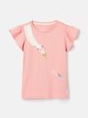 Girls' Flutter Astra Pink Short Sleeve Artwork T-Shirt