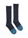 Blue Wool Blend Ankle Socks