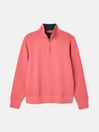 Alistair Alistair Pink Quarter Zip Cotton Sweatshirt